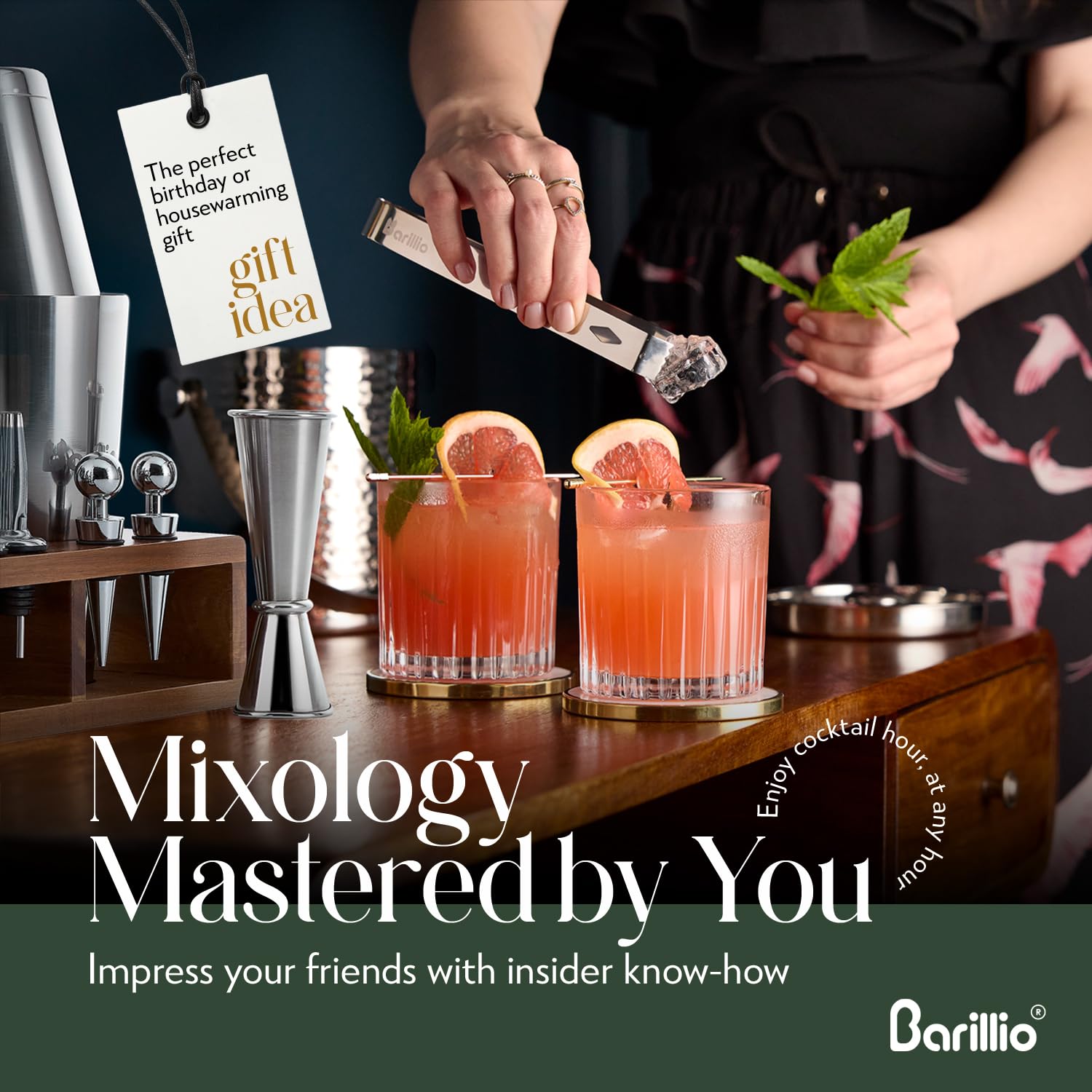 Barillio Muddler focused on herbs for vibrant, muddled flavors.