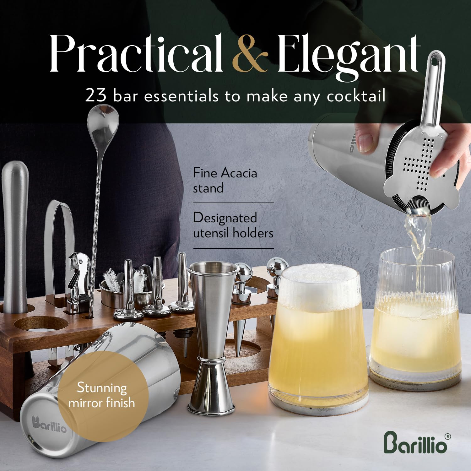 Barillio Spiral spoon enables layered stirring with control.