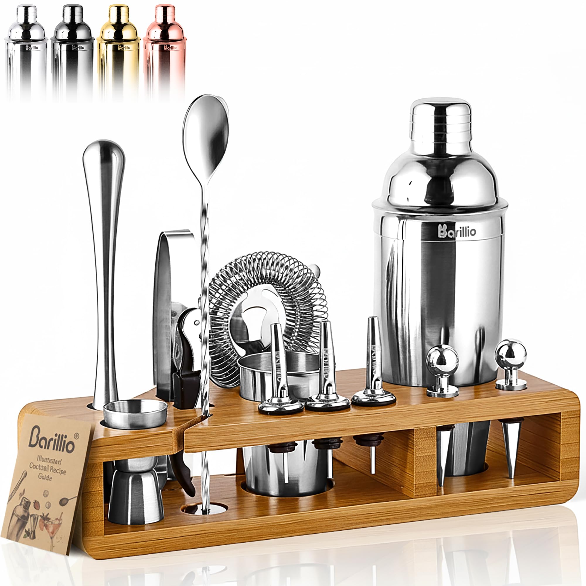 Barillio Bartender Kit with stainless shaker for precise cocktails