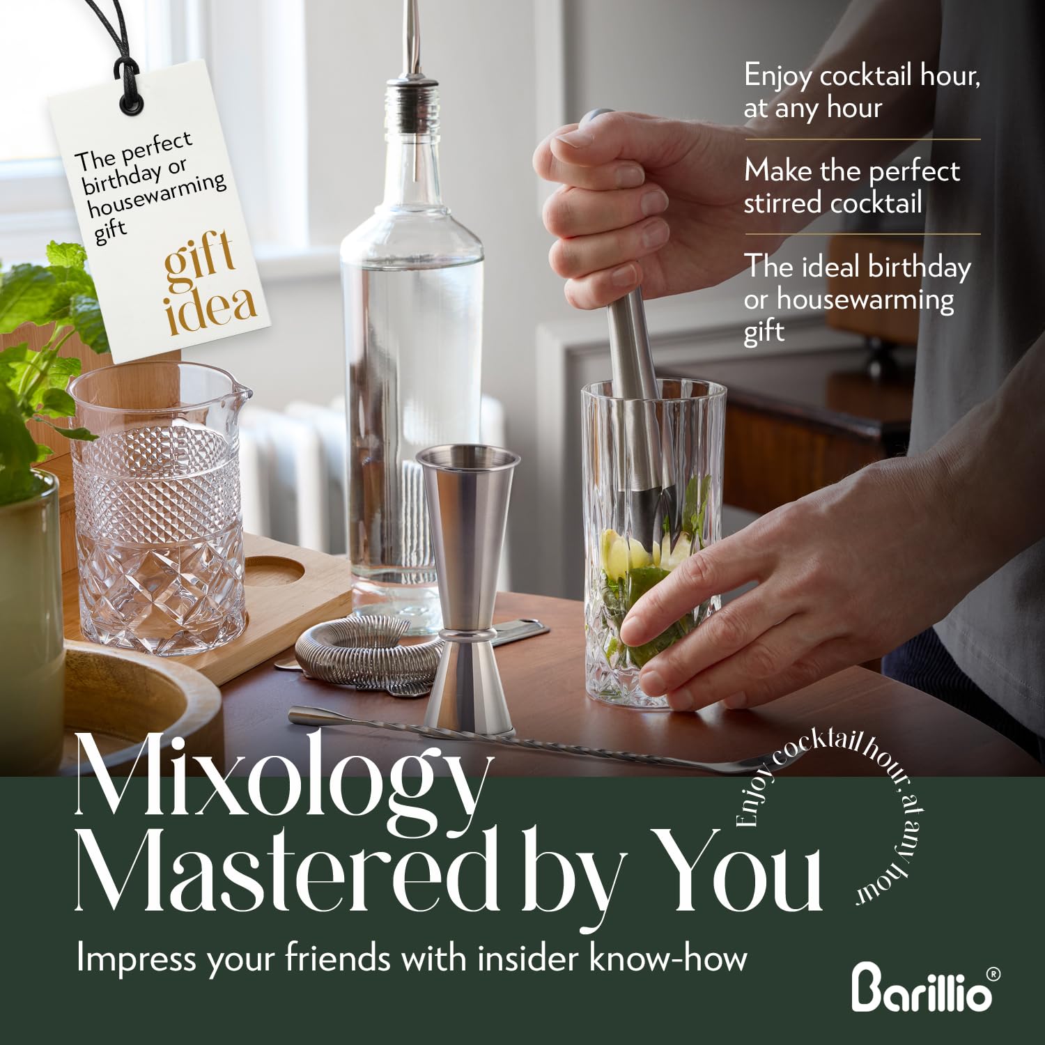 Barillio double jigger offering precise cocktail measurements