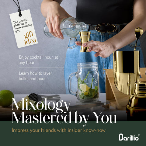 Barillio spoon and muddler help muddle flavors and layer textures