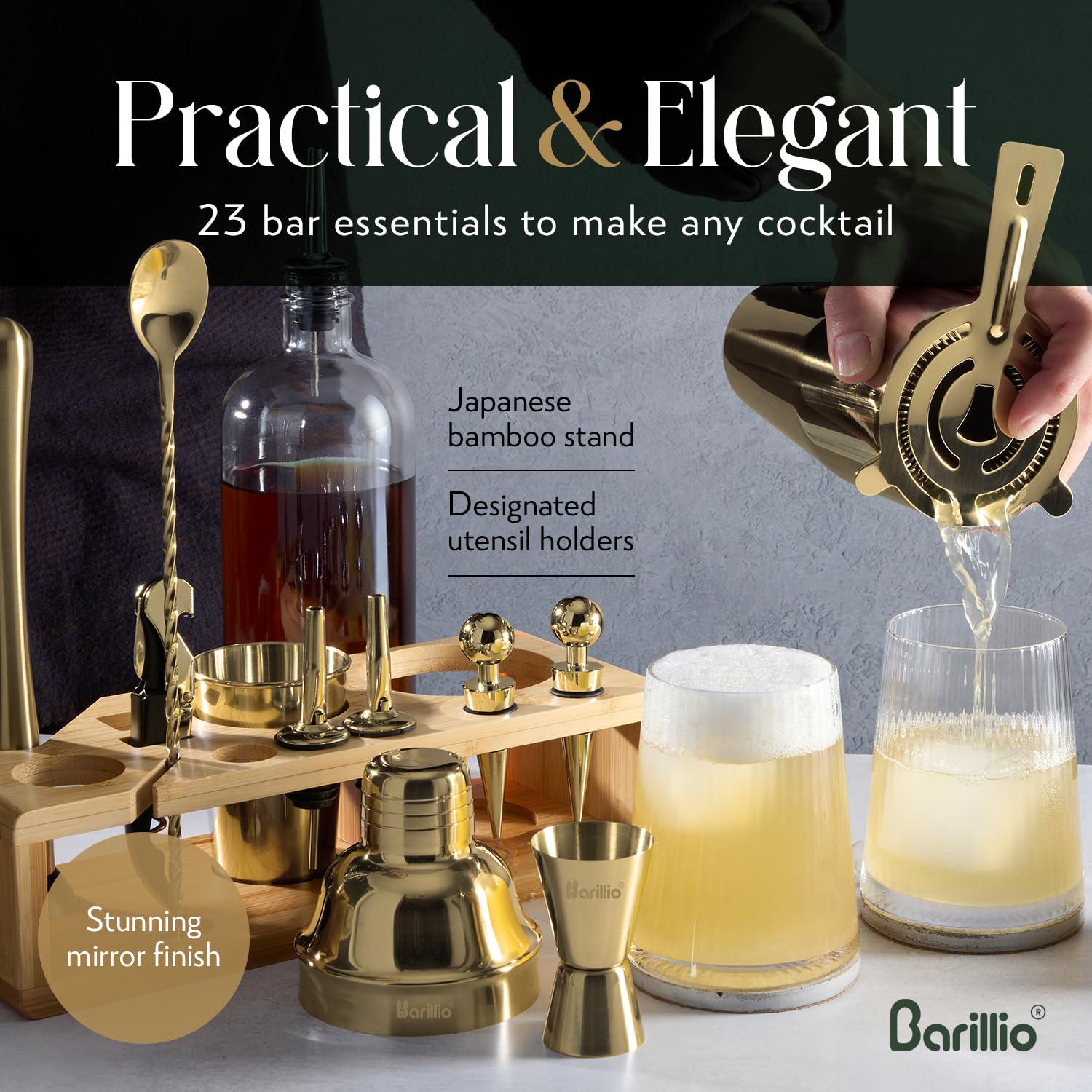 Barillio Gold recipe booklet included for guided cocktail ideas