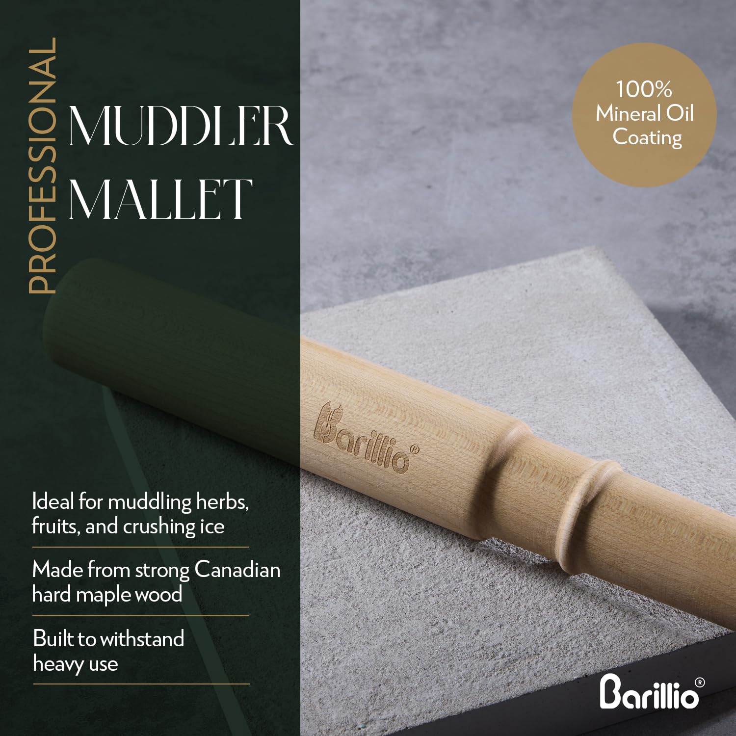 Barillio ice hammer delivers controlled crushing for perfect texture.