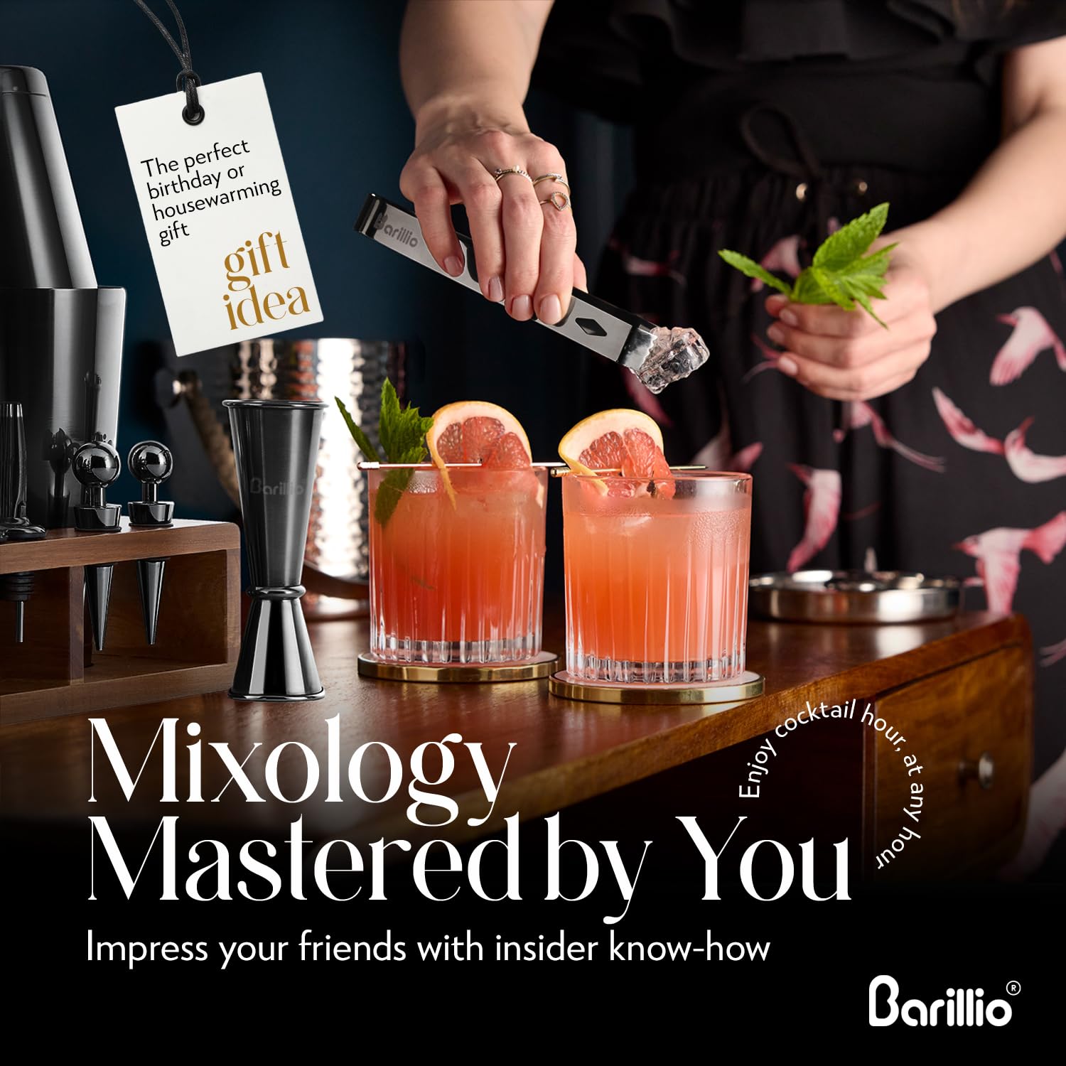Barillio Martini night setup for effortless entertaining and cocktail mastery.