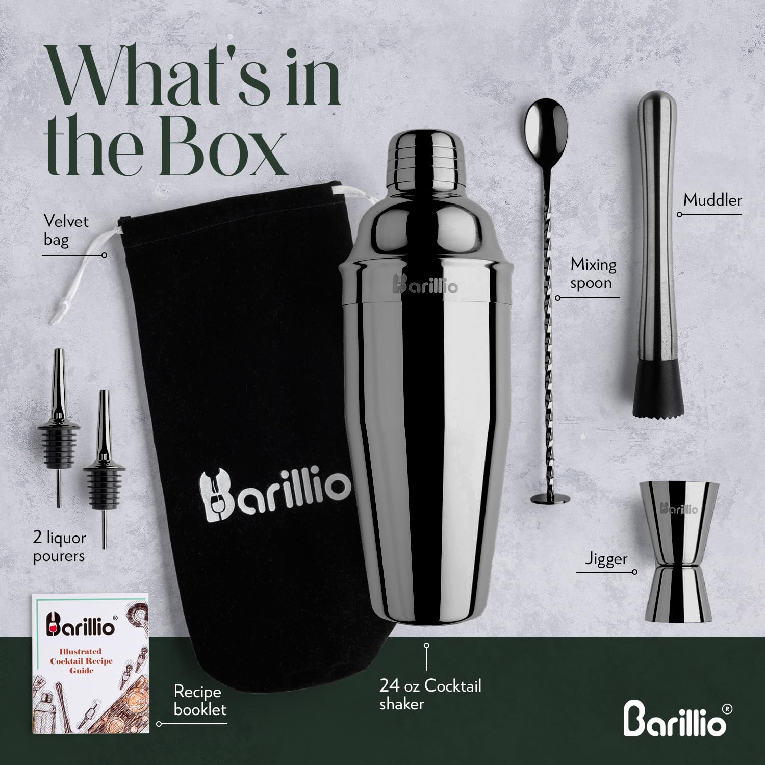 Barillio mojito muddler ideal for fresh mint mojitos.