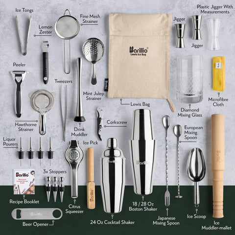 Barillio Pro Edition jigger set ensures precise measurements.