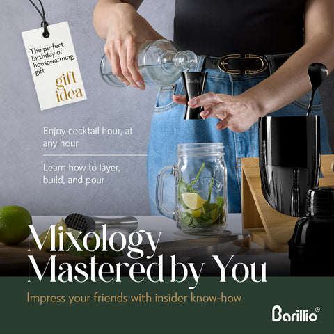 Barillio recipe booklet included to inspire home cocktail creativity