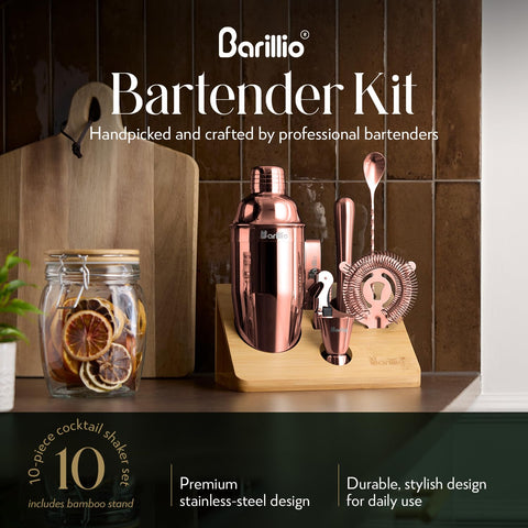 Barillio recipe booklet included, inspires new cocktails and flavor ideas.