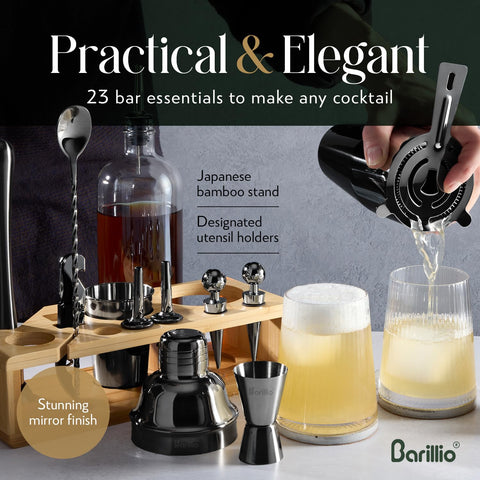 Barillio mixing spoon designed for smooth, balanced cocktail stirring.