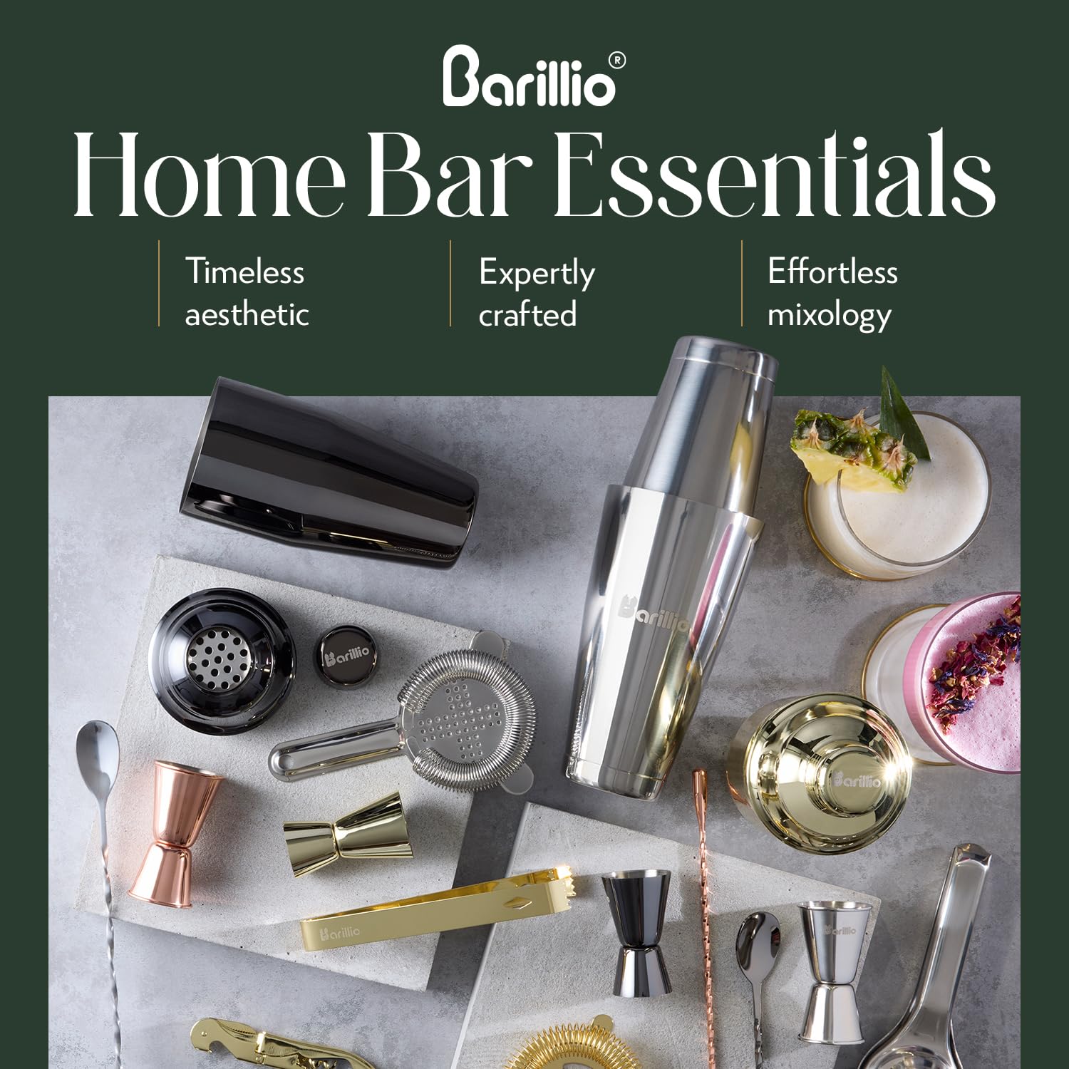Wooden bamboo stand keeps Barillio tools neatly arranged and accessible