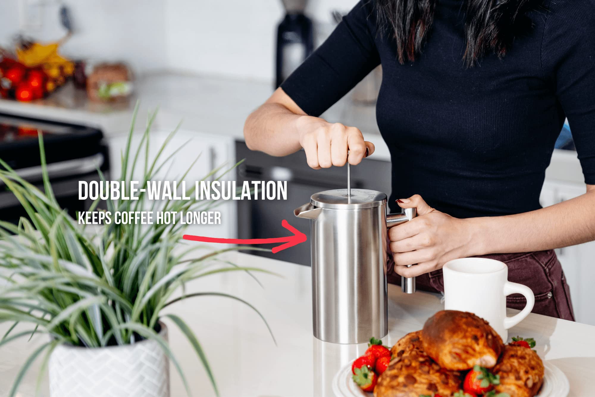 Barista Warrior stay-cool handle keeps hands safe during pouring