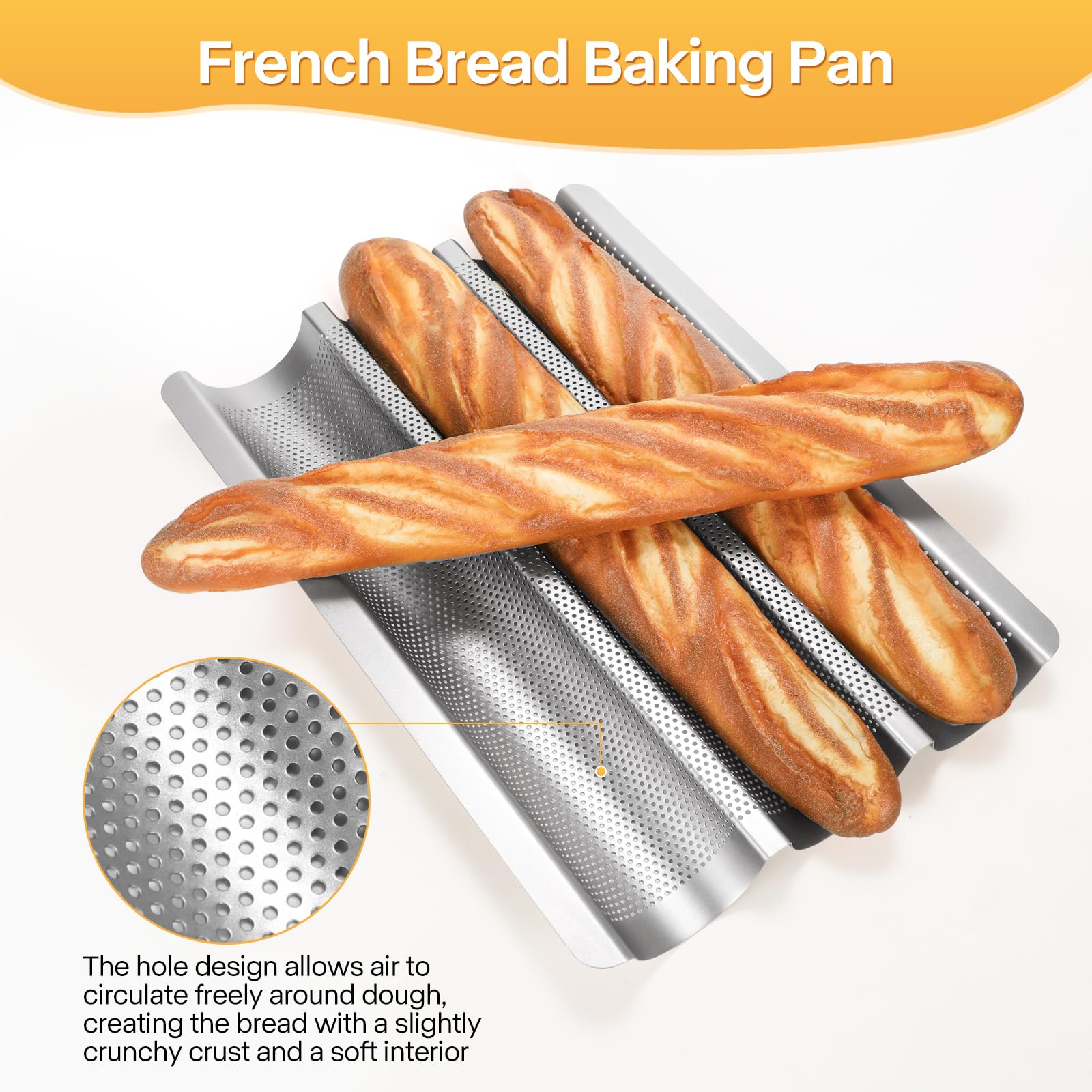 Barlket baguette pan proofing cloth kit in use for shaping dough patterns