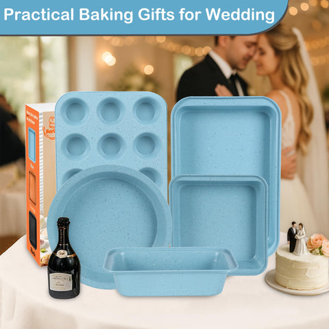 Barlket Blue Bakeware pastry brush for even oil distribution and easy cleanup.