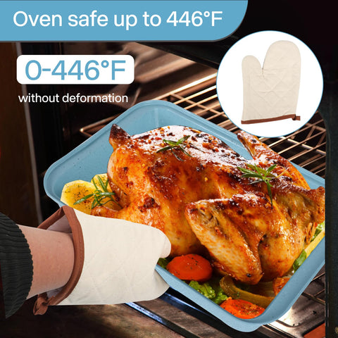 Barlket Blue Bakeware 12-cup muffin pan provides even heat for consistent cupcakes.