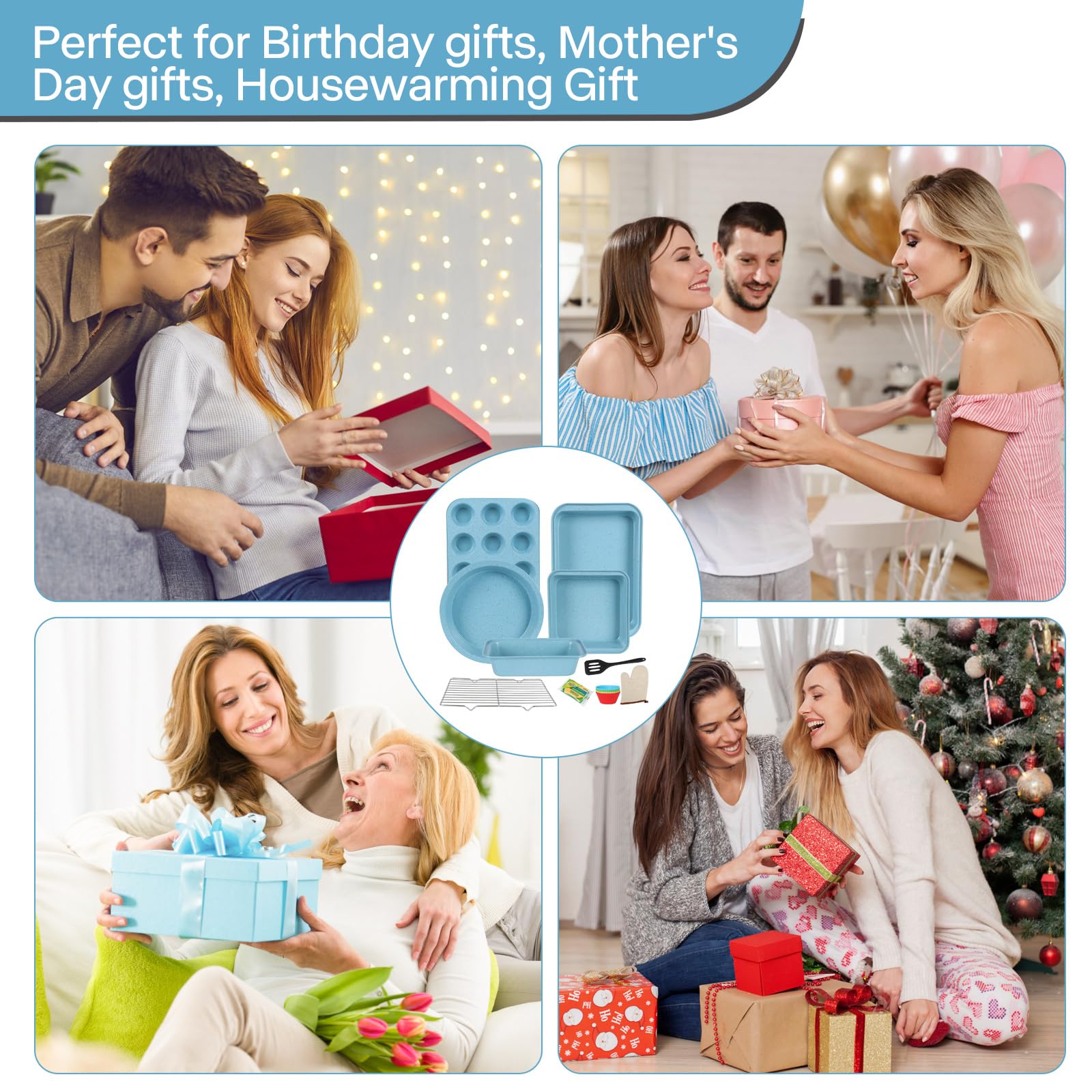 Barlket Blue Bakeware 8-inch pie pan for precise edges and flaky crusts.