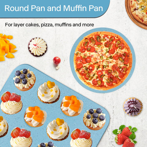 Barlket Blue Bakeware 9x9 square pan, perfect for brownies and sheet cakes.