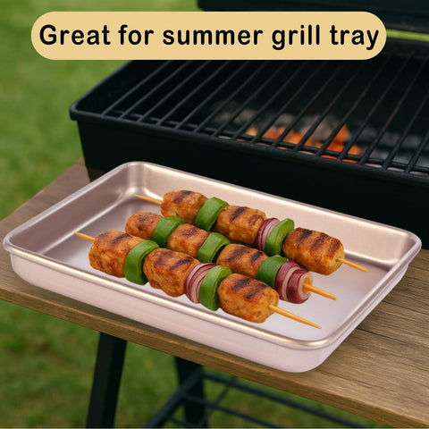 Barlket small sheet pan ideal for two-portion meals and quick weeknight cooking.