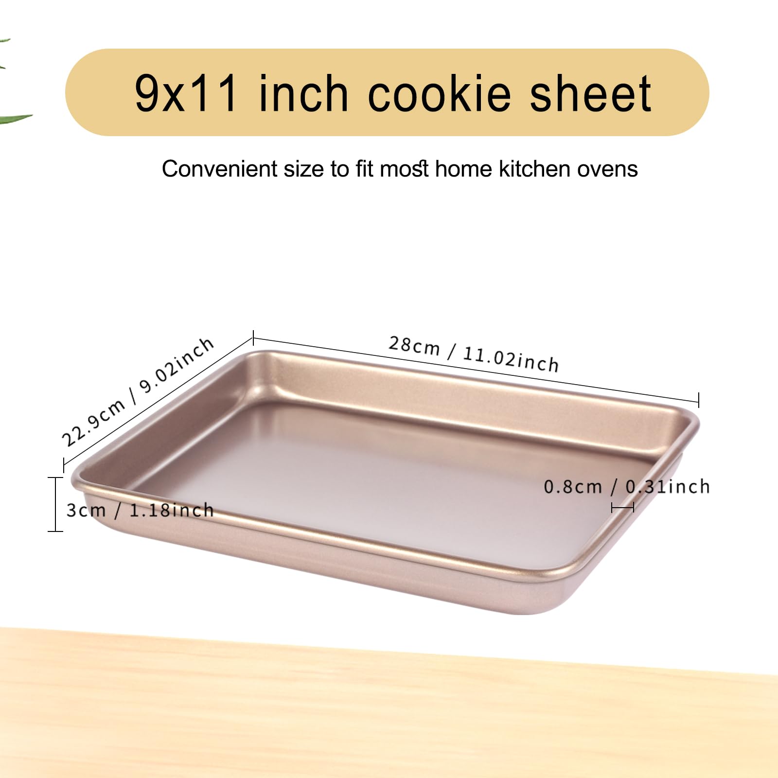 Barlket oven-safe baking sheet up to 446°F for flexible kitchen use.