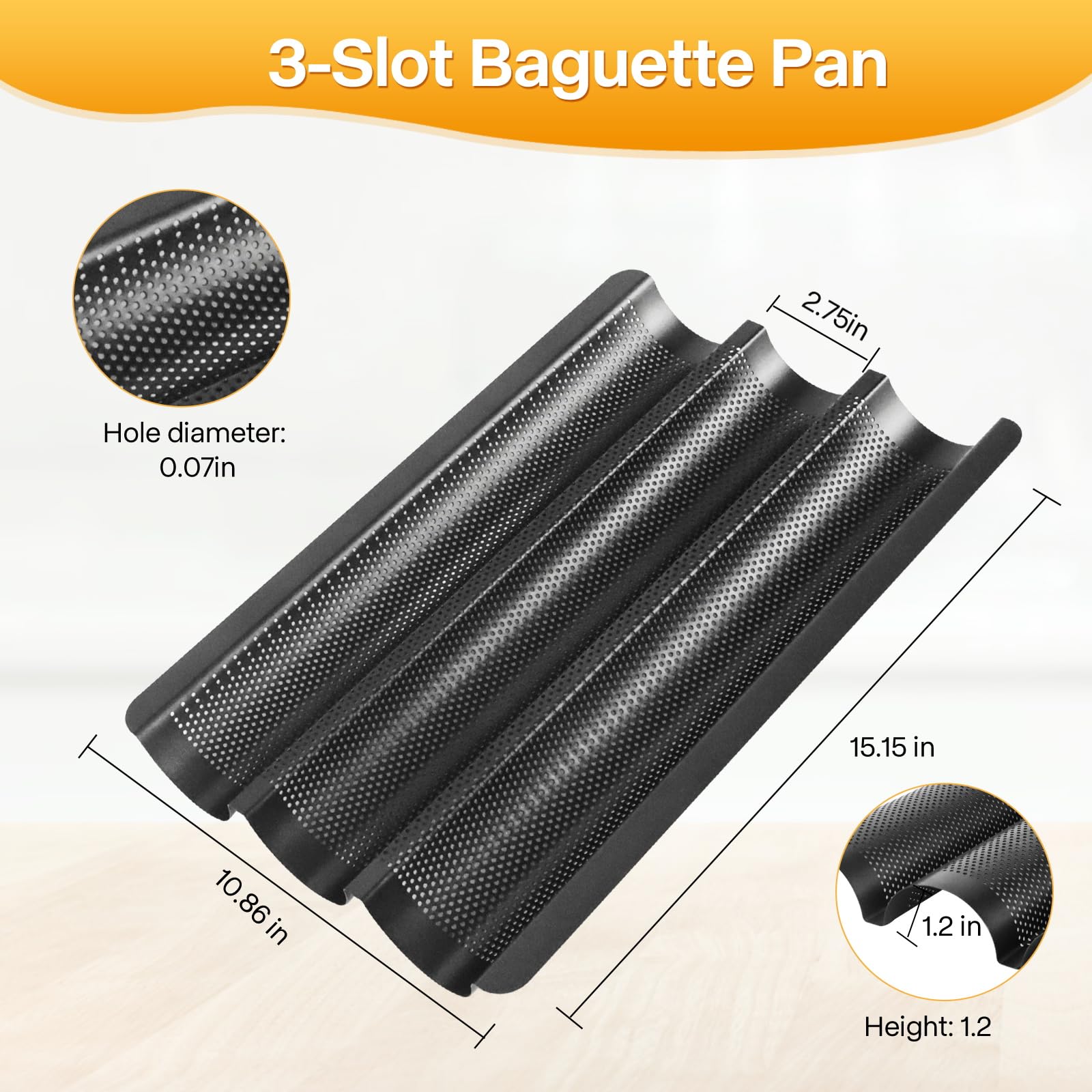 Barlket flute-edged design minimizes warping during high-heat bakes