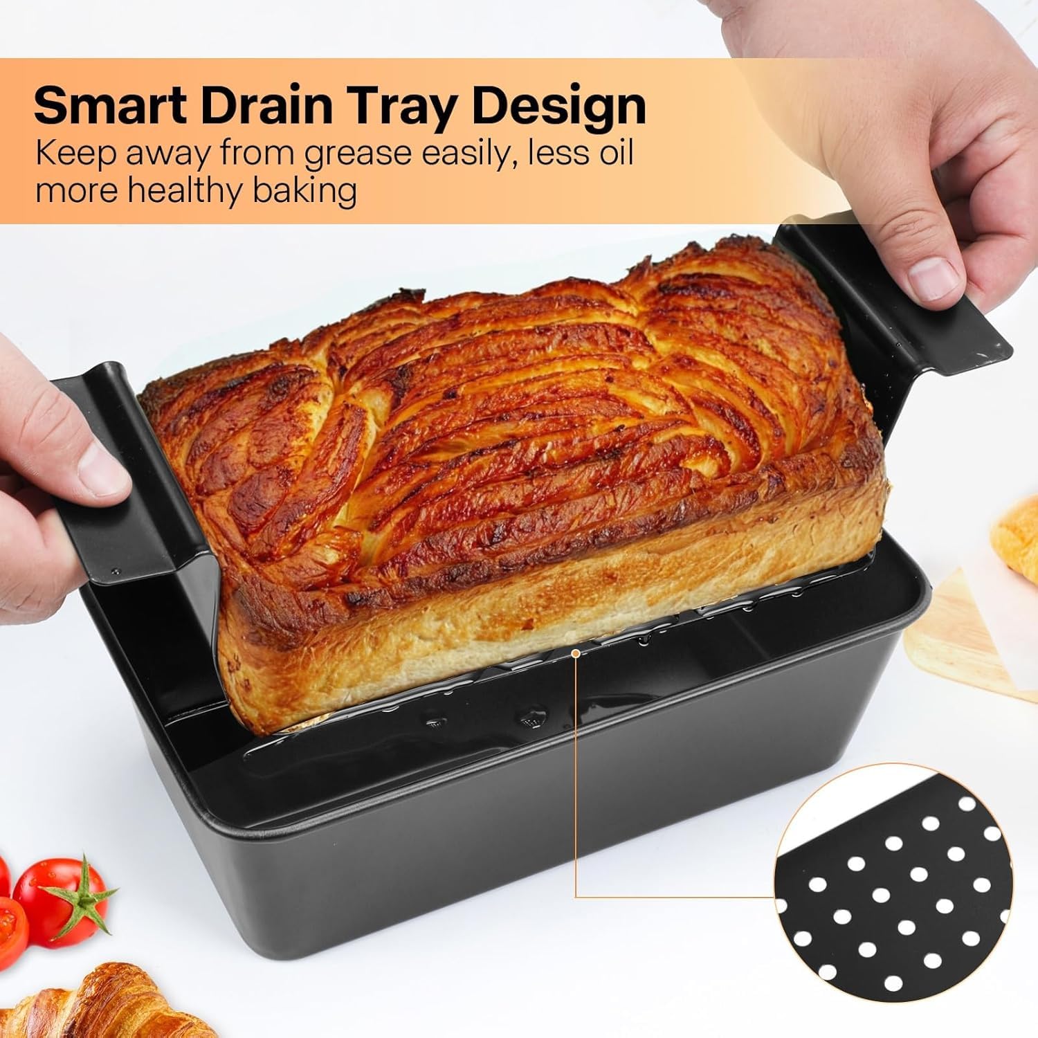 Barlket meatloaf pan carbon steel—even heat distribution for consistent baking