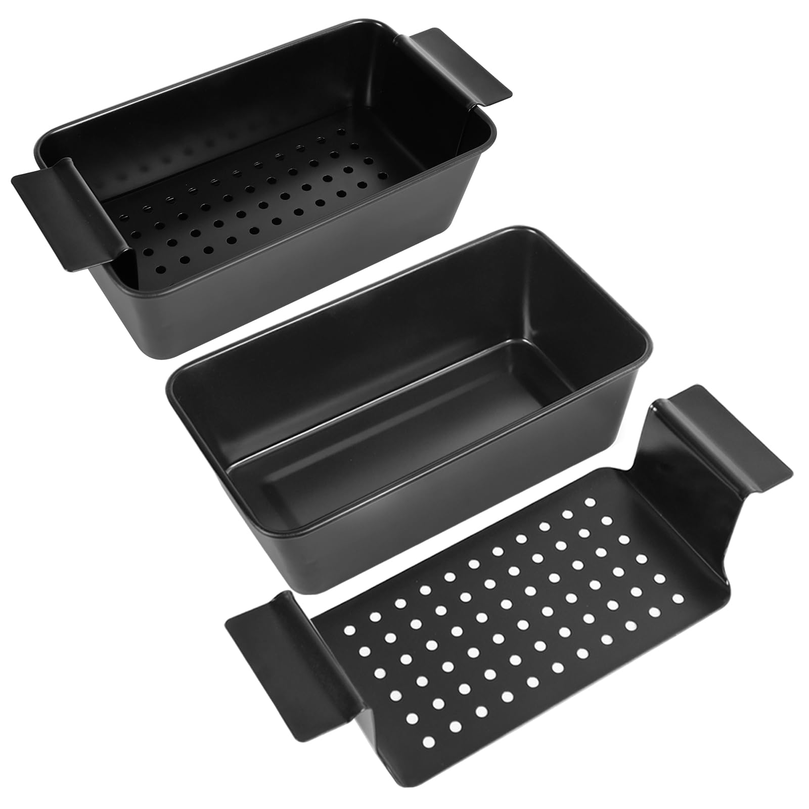 Barlket Meatloaf Pan with Drain Tray—two-pack with removable insert for even cooking