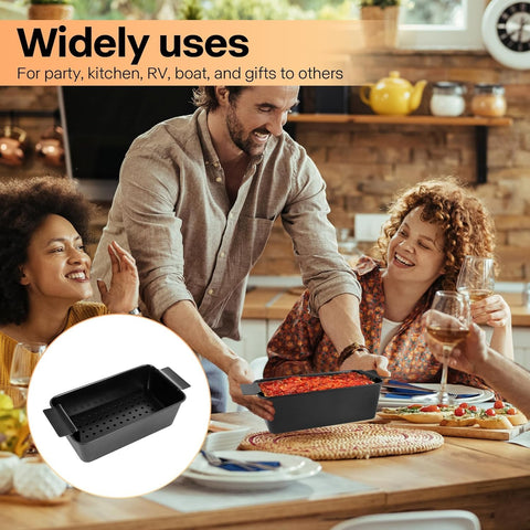 Barlket loaf pan stackable design fits compact kitchens