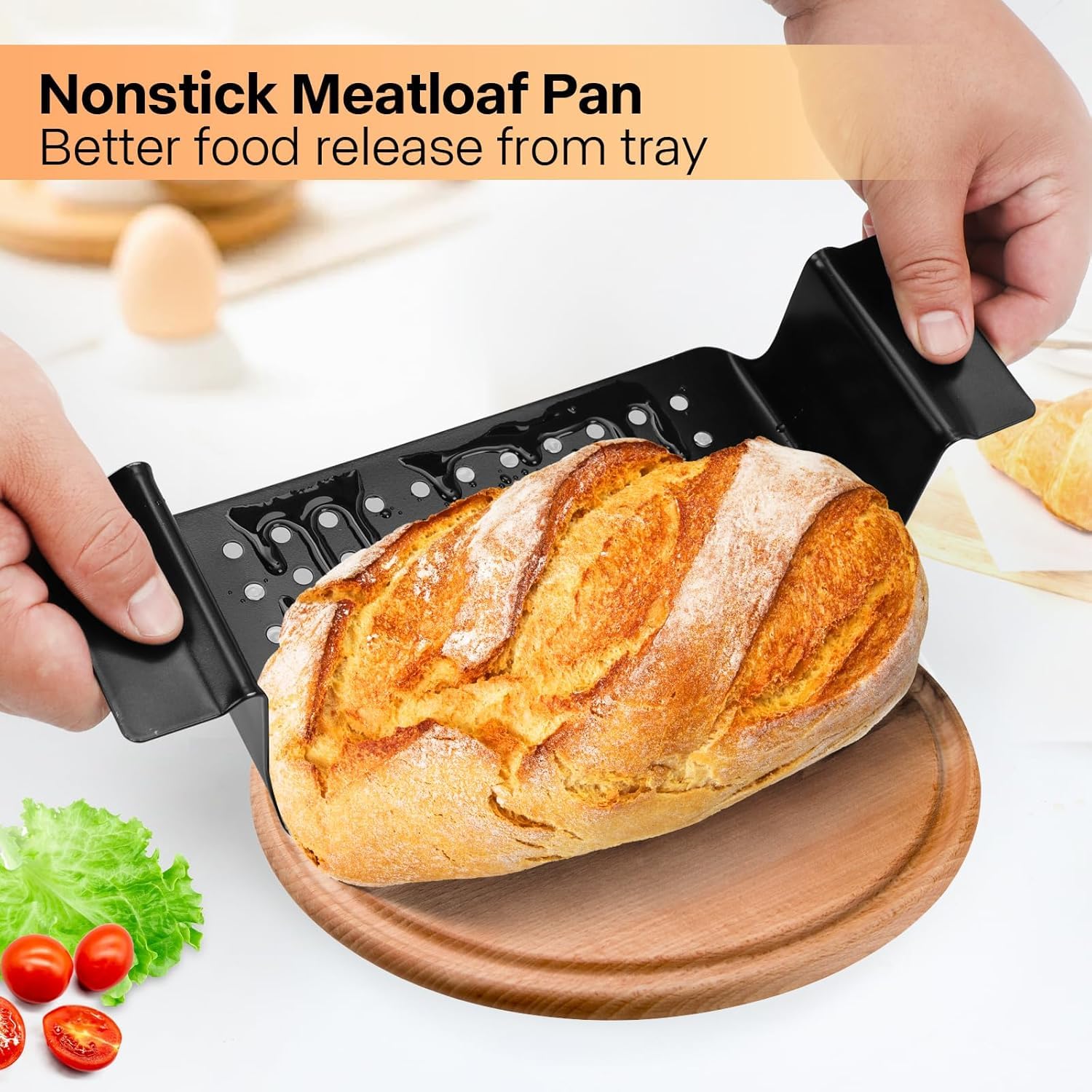 Barlket pan with non-stick coating—easy release and quick cleanup