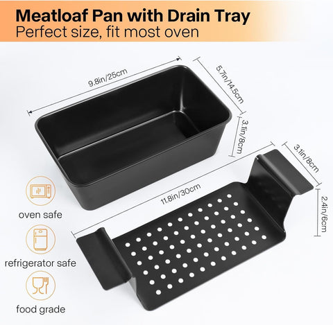 Barlket pan with wide handles—safe grip when handling hot food