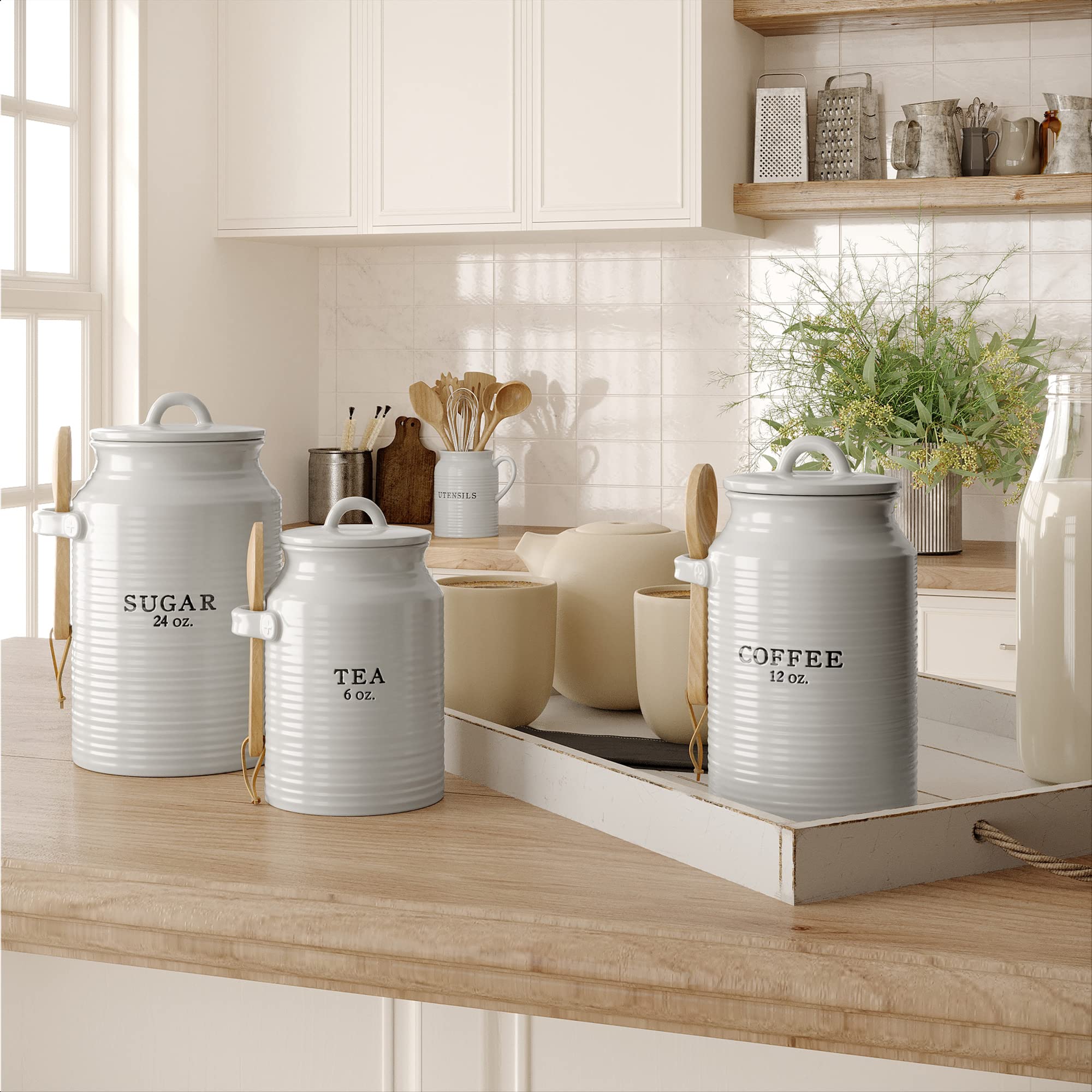 Barnyard Designs countertop storage display showing decorative organization