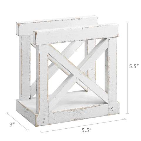 Barnyard Designs table napkin holder keeps napkins neatly organized.