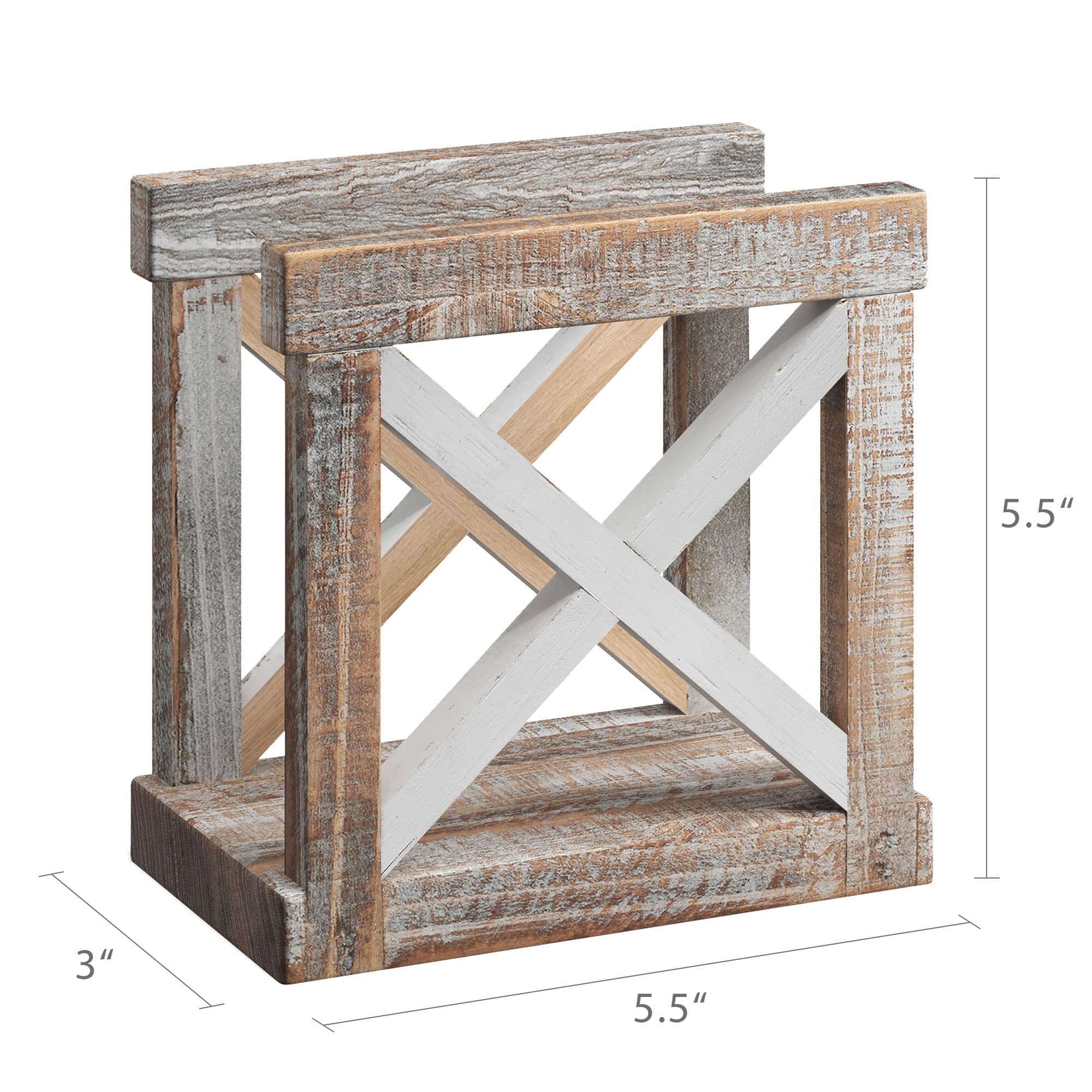 Barnyard Designs tabletop napkin holder keeps napkins organized and within reach