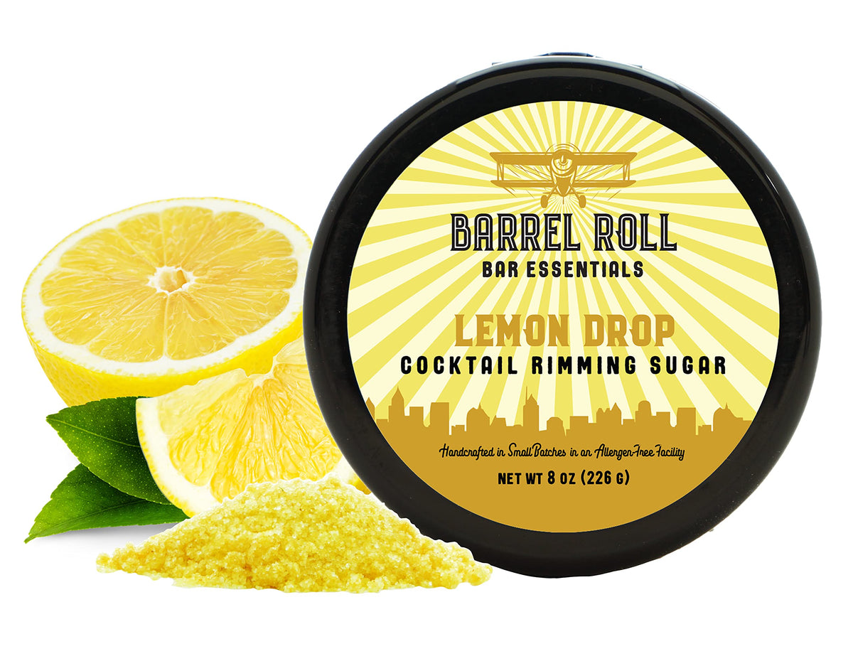 Barrel Roll Lemon Drop Rimmer 8oz ideal for rim edging with vibrant citrus flavor.