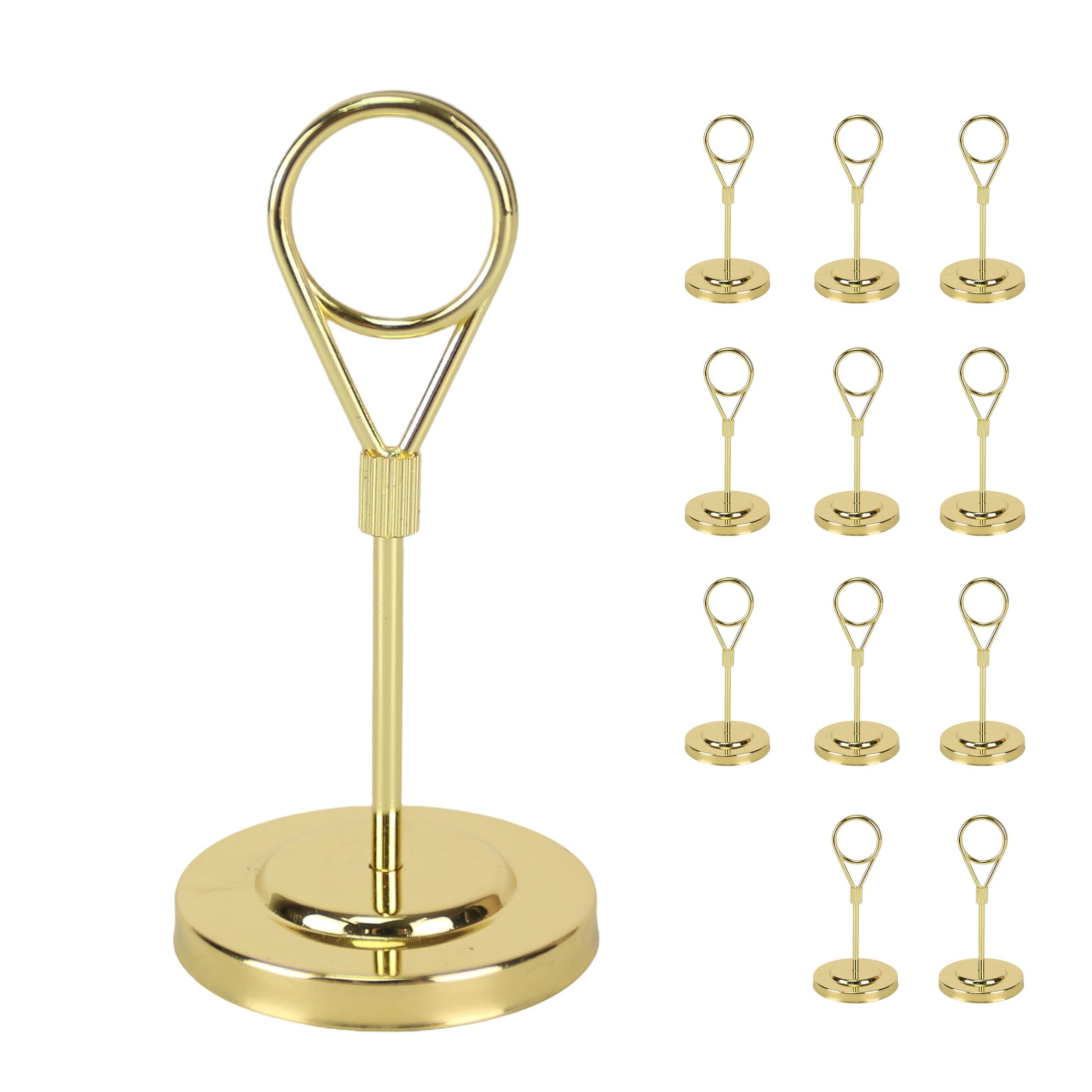 BARsics gold premium table card holders with weighted base for stable setup