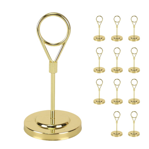 BARsics gold premium table card holders with weighted base for stable setup
