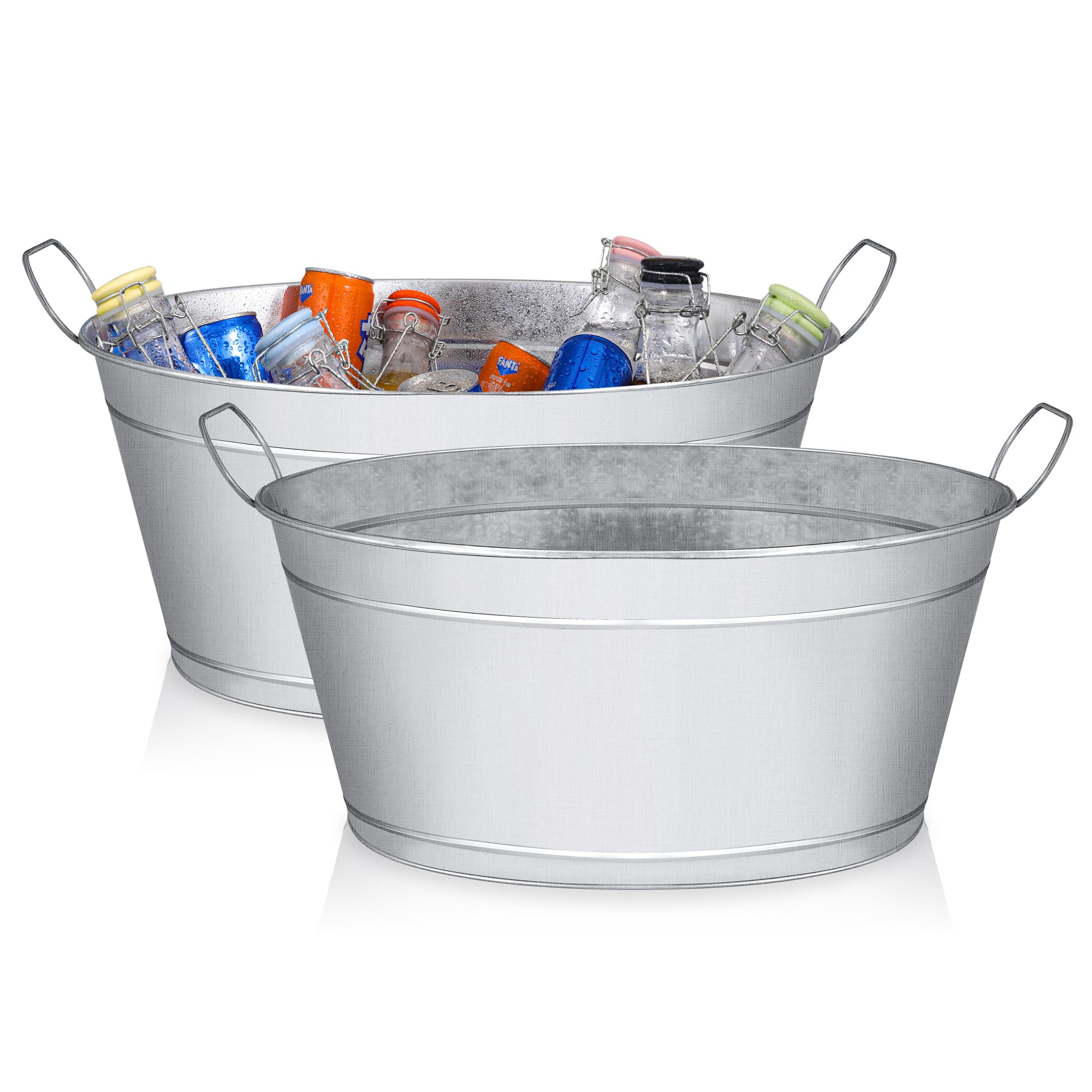 BARsics large 6-gallon beverage tub with ice for parties