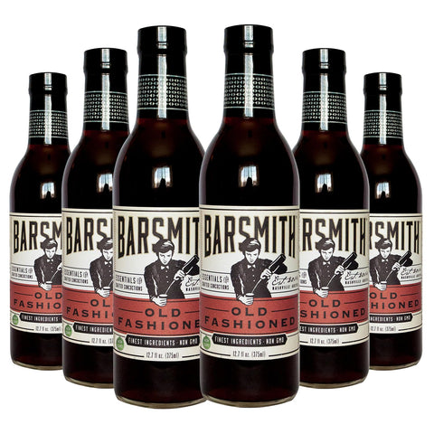 Barsmith Old Fashioned Mix bottle front, premium home bar base for rich whiskey cocktails.