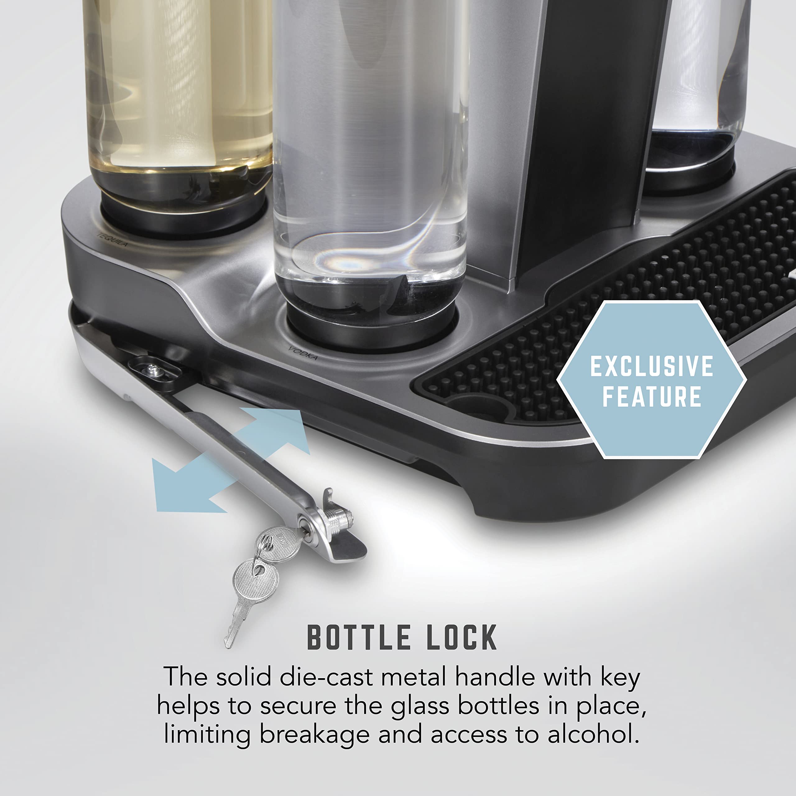 Bartesian automatic rinse feature reduces cleanup between drinks.