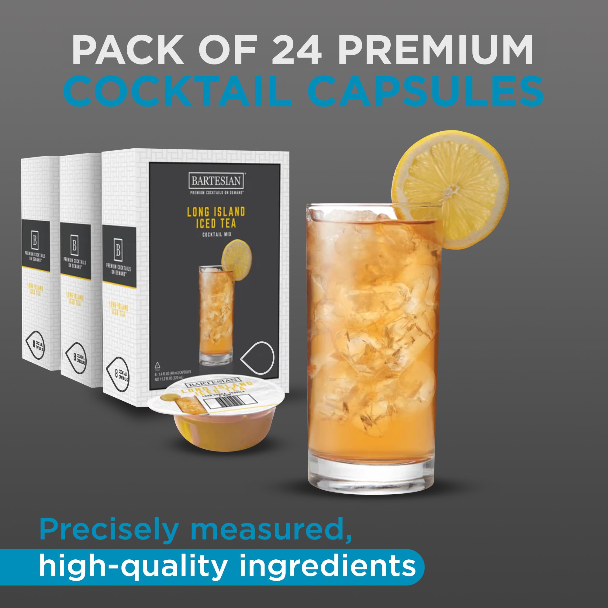 Bartesian capsules close-up with freshness date emphasizing quality ingredients