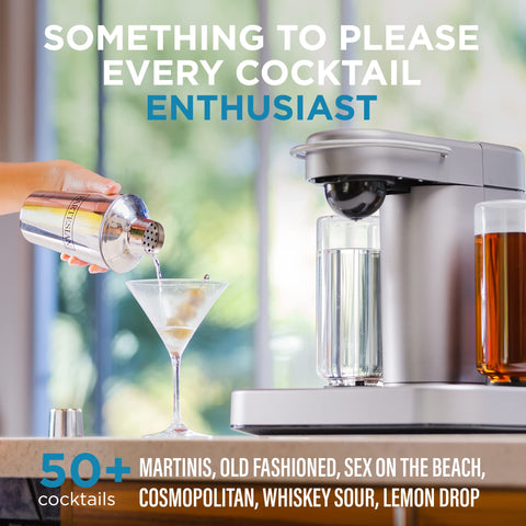 Finished cocktail poured from Bartesian for easy entertaining.