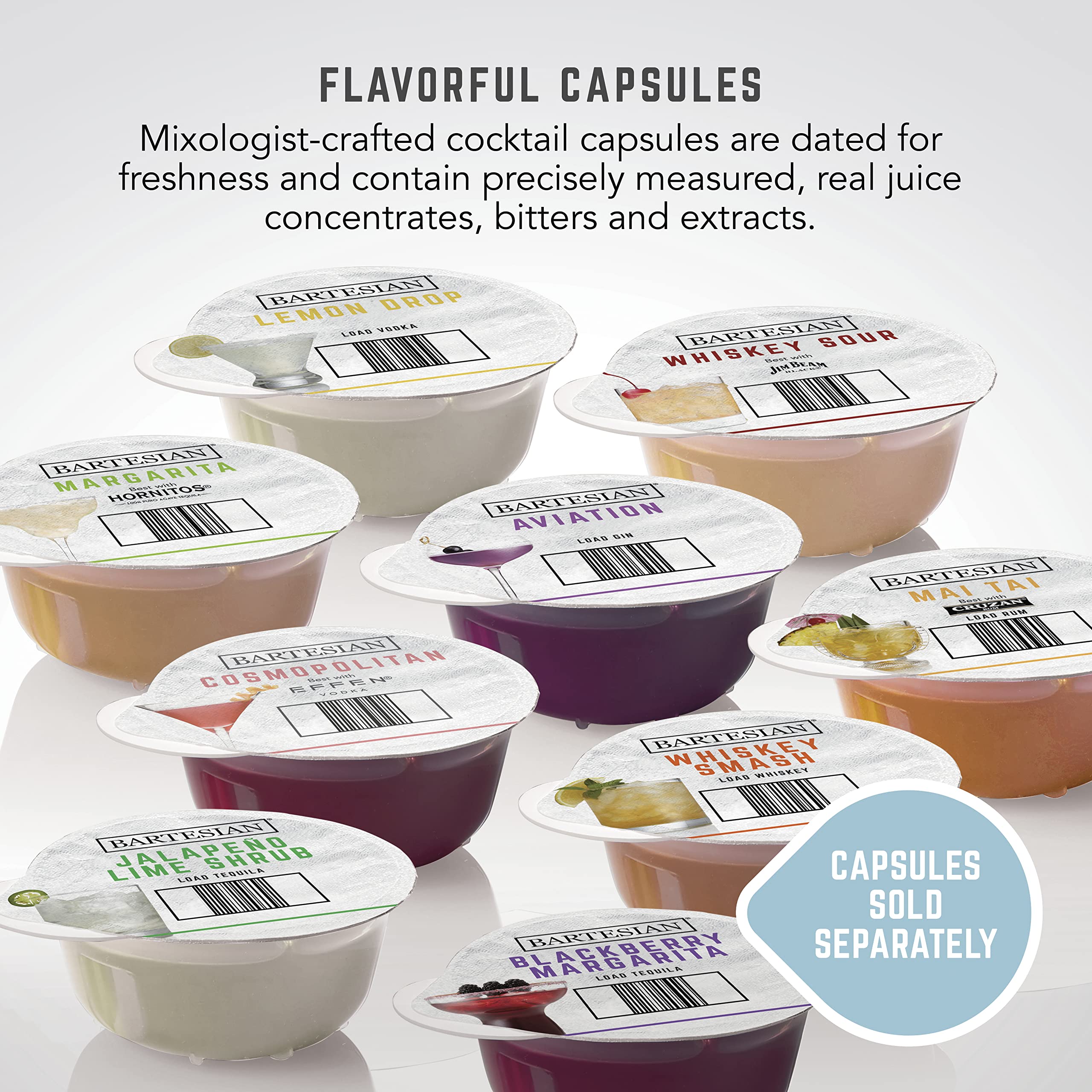 Bartesian modern design with metal handle for a premium look.