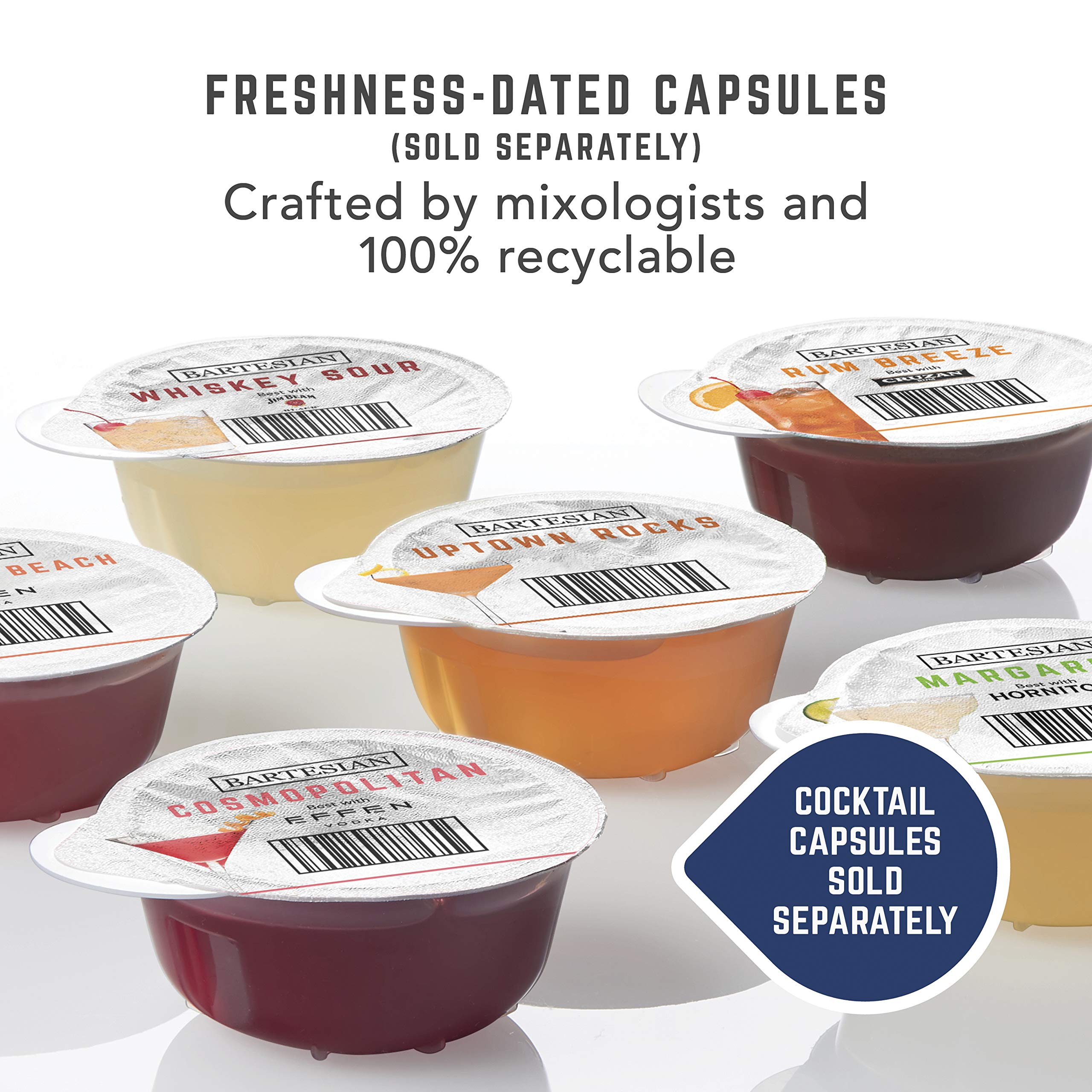 Freshness-dated Bartesian capsules emphasize fresh-tasted cocktails