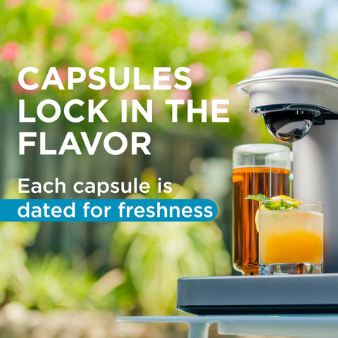 Bartesian real juice concentrates close-up showing flavorful mixer options