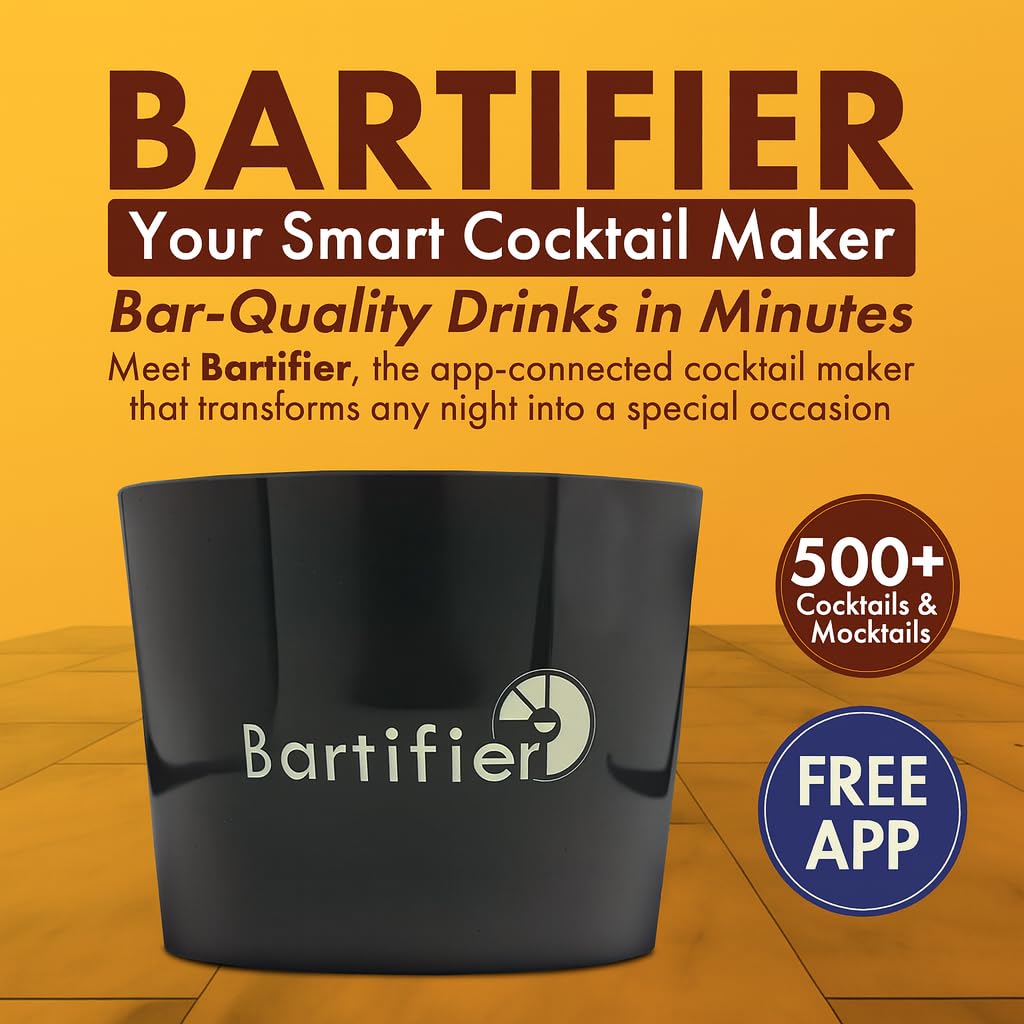 Durable, compact Bartifier design ideal for small spaces and travel.