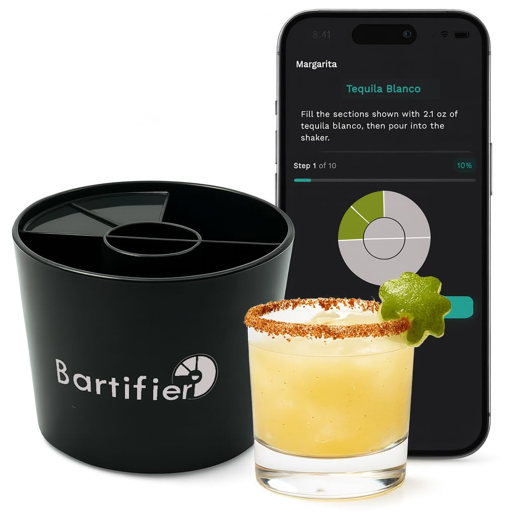 Bartifier multi-section cocktail cup showing precise fill sections for consistent drinks.