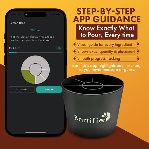 Bartifier app displaying 500+ cocktail and mocktail ideas.