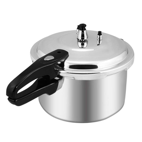 Barton 8Qt aluminum body with polished surface for easy cleaning and durability.
