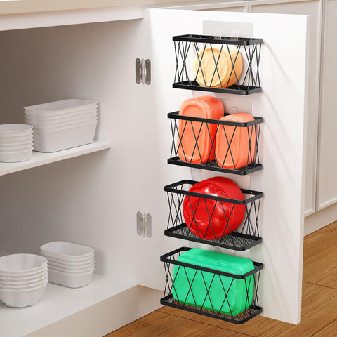 BasicForm kitchen door organizer lid storage for lids and small containers