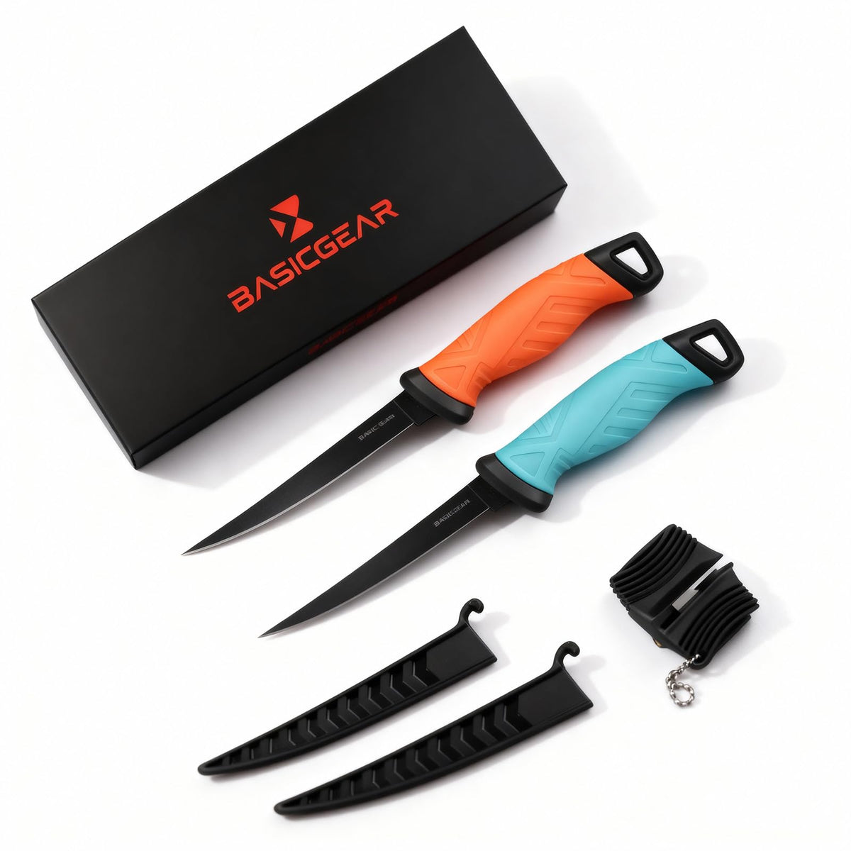 BasicGear fishing fillet knife with 7-inch blade for precise filleting