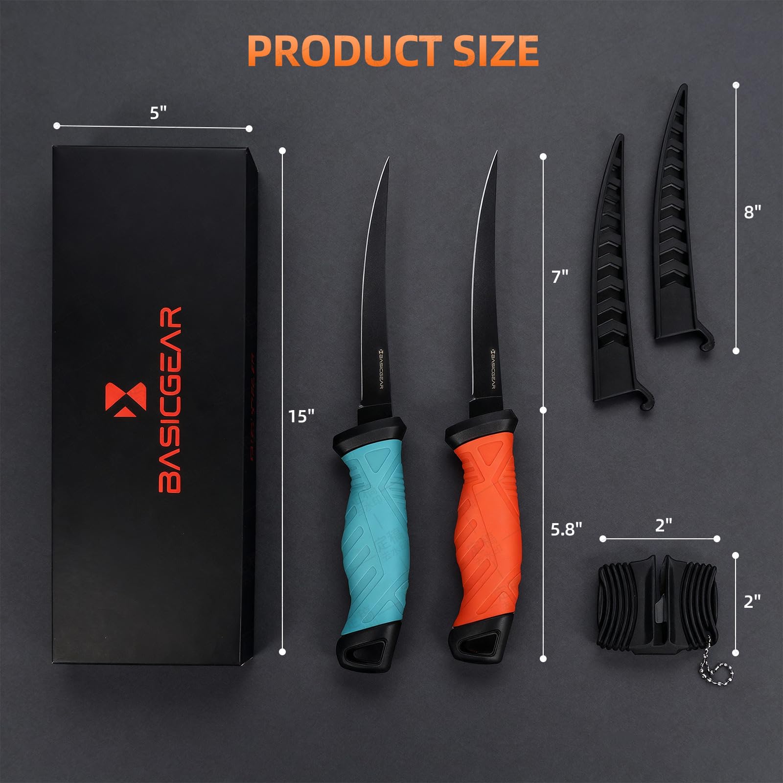 BasicGear non-slip ergonomic handle offers comfortable wet-grip control