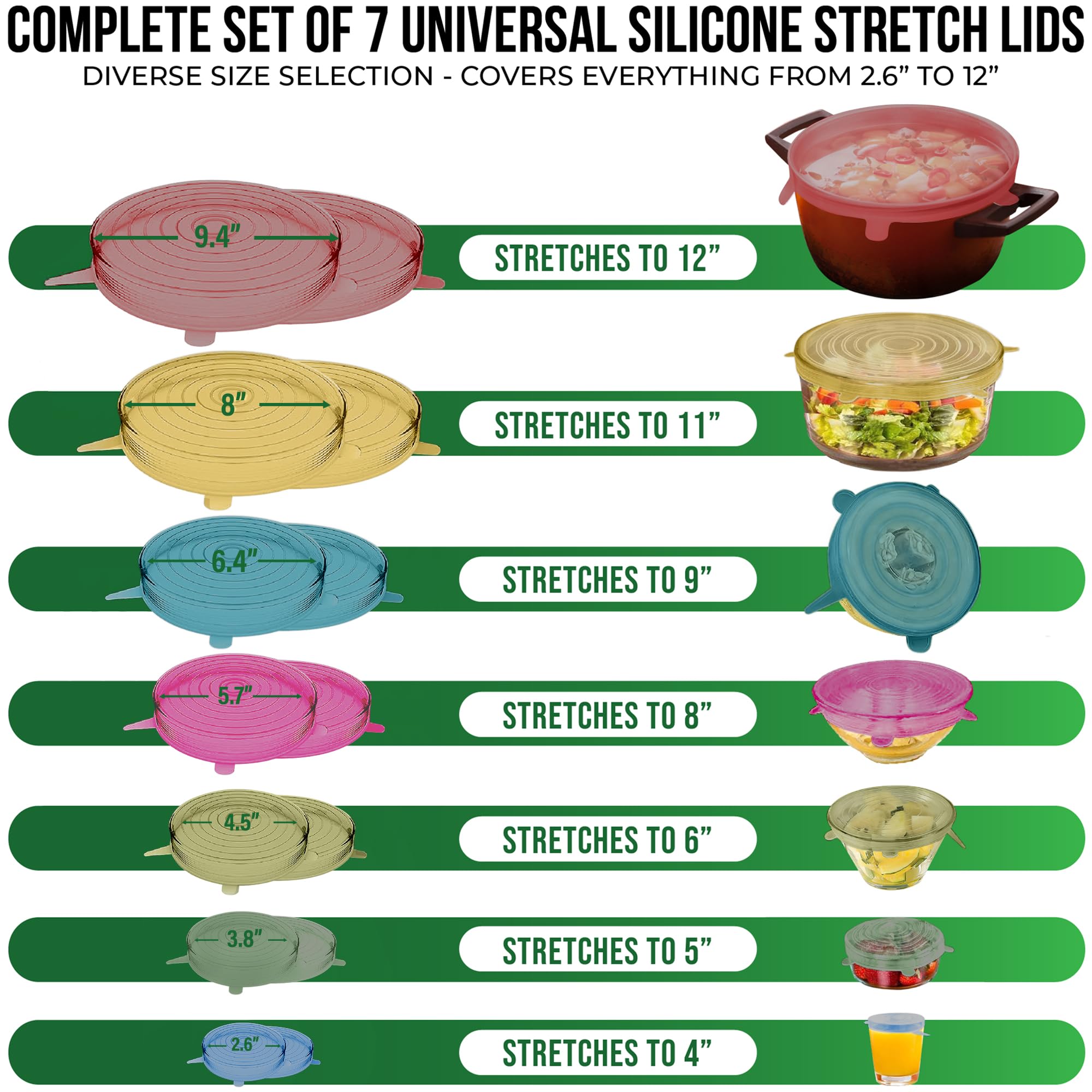 Basic Haus stretch lids fit round and rectangular containers for leftovers